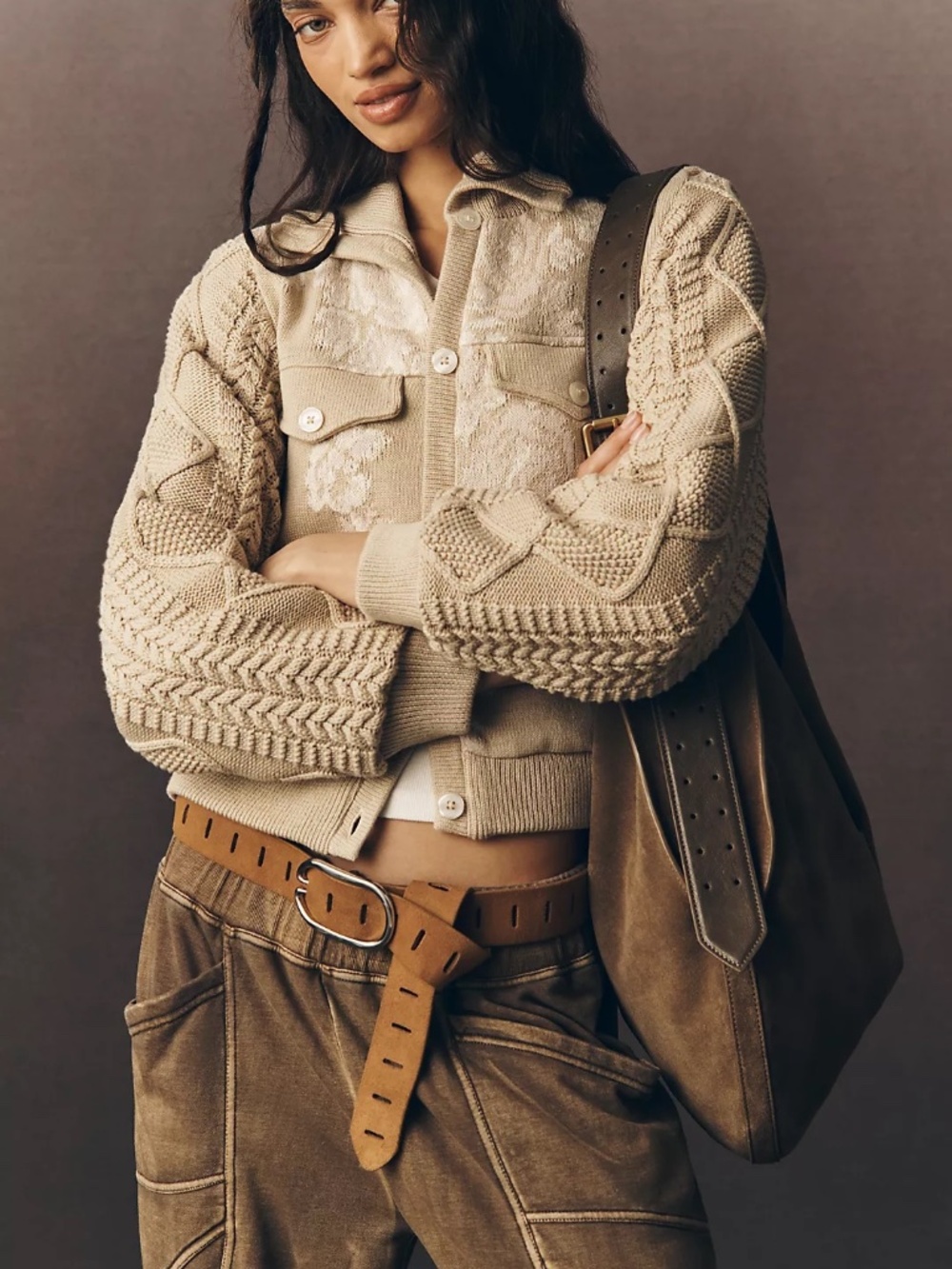 NWT Anthropologie By Anthropologie Sweater Knit Trim Jacket
